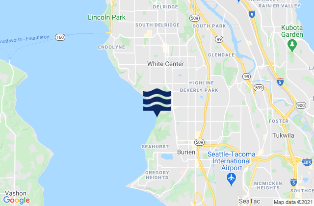Boulevard Park, United Statesの潮見表地図