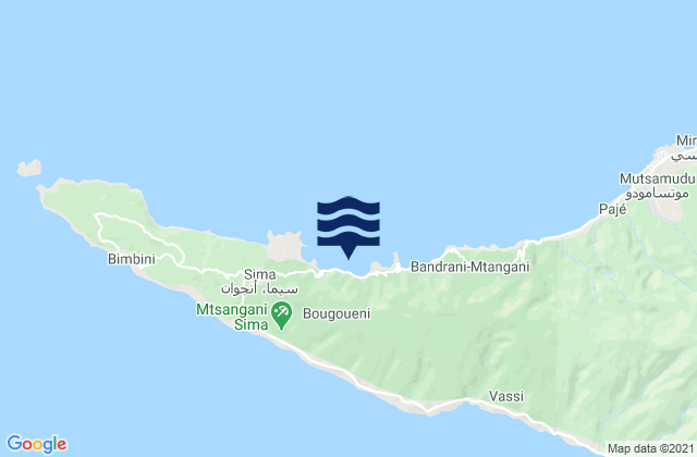 Boungouéni, Comorosの潮見表地図