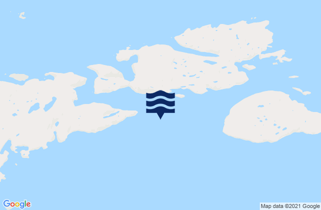 Bouverie Islands, Canadaの潮見表地図