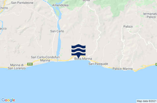 Bova Marina, Italyの潮見表地図