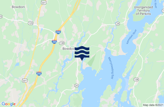 Bowdoinham (Cathance River), United Statesの潮見表地図