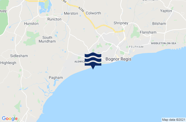Boxgrove, United Kingdomの潮見表地図