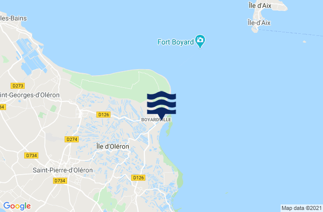 Boyard-Ville, Franceの潮見表地図