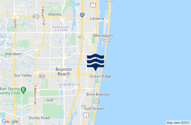 Boynton Beach, United Statesの潮見表地図
