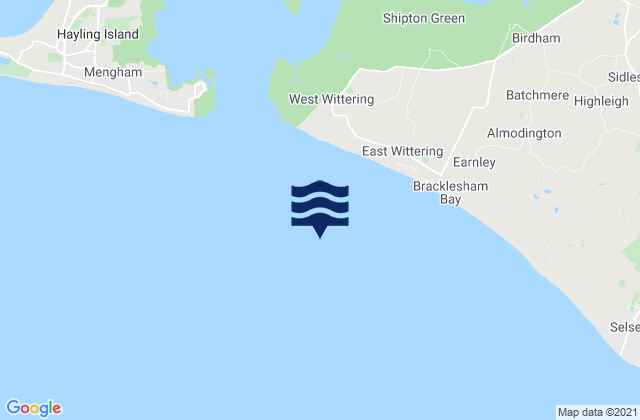 Bracklesham Bay, United Kingdomの潮見表地図