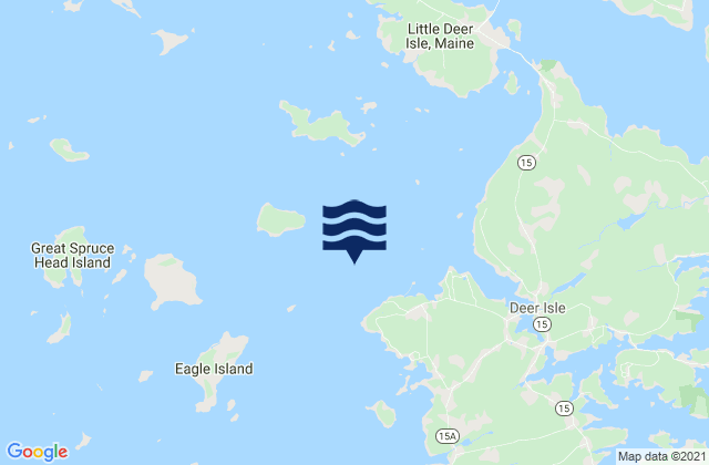 Bradbury Island ESE of, United Statesの潮見表地図