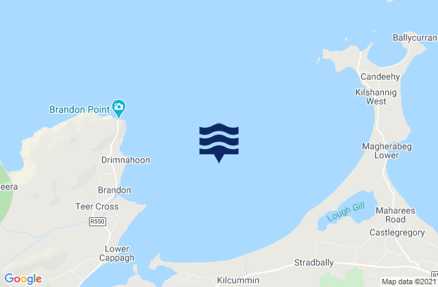 Brandon Bay, Irelandの潮見表地図