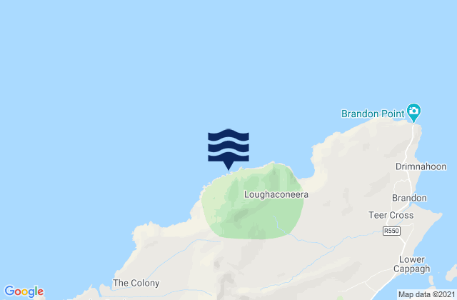 Brandon Head, Irelandの潮見表地図