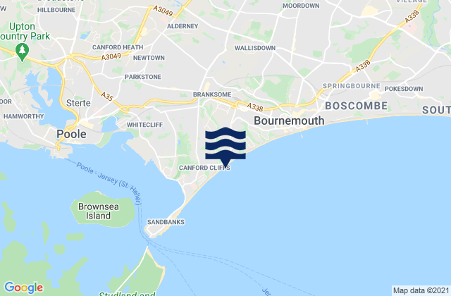 Branksome, United Kingdomの潮見表地図