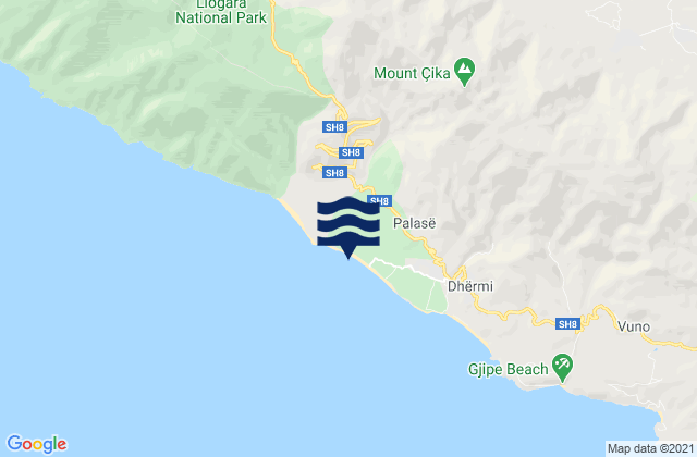 Brataj, Albaniaの潮見表地図