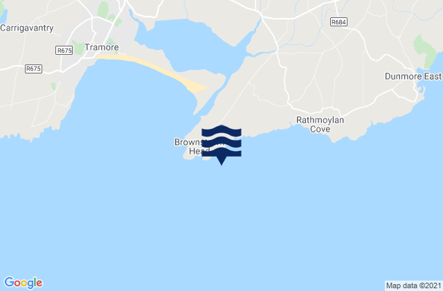 Brazen Head, Irelandの潮見表地図