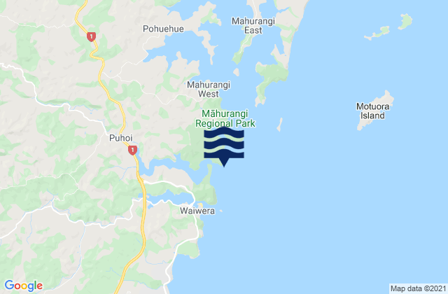 Brazier Rock, New Zealandの潮見表地図