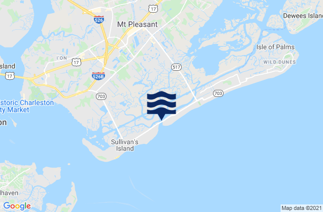 Breach Inlet (Isle Of Palms), United Statesの潮見表地図