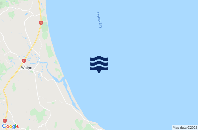 Bream Bay, New Zealandの潮見表地図