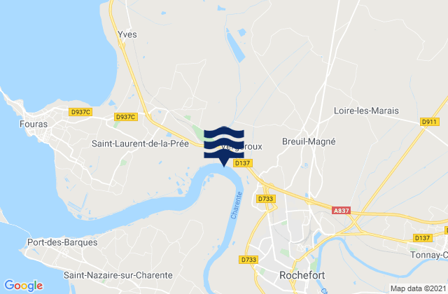 Breuil-Magné, Franceの潮見表地図