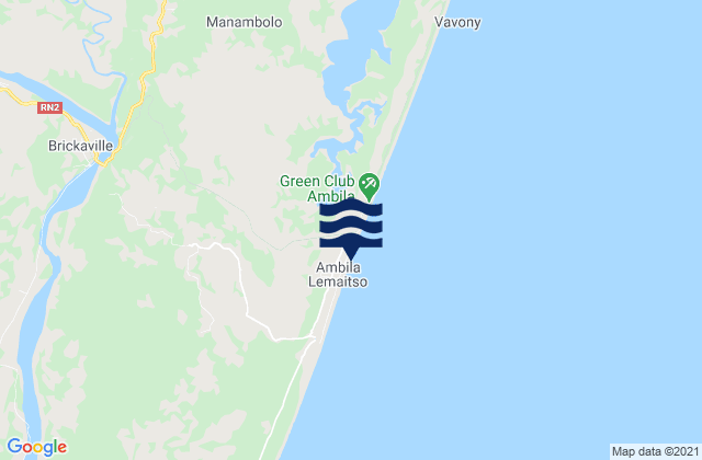 Brickaville, Madagascarの潮見表地図