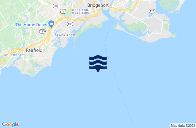 Bridgeport Harbor Entrance, United Statesの潮見表地図