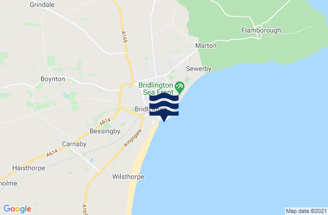 Bridlington, United Kingdomの潮見表地図