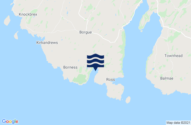 Brighouse Bay Beach, United Kingdomの潮見表地図