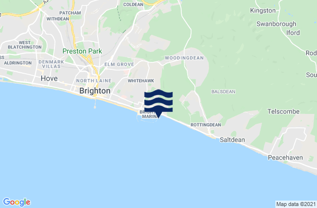 Brighton - Marina, United Kingdomの潮見表地図