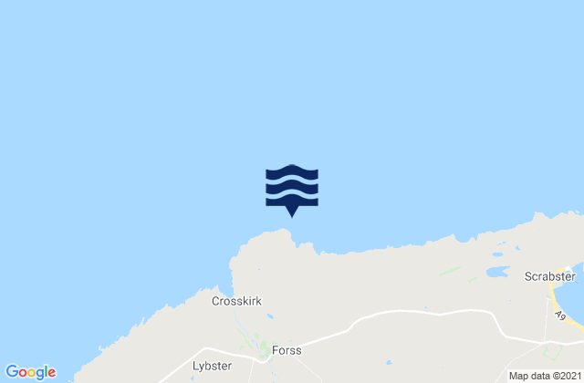 Brimms Ness - The Point, United Kingdomの潮見表地図