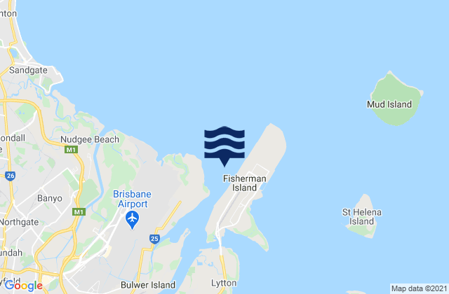 Brisbane Bar, Australiaの潮見表地図