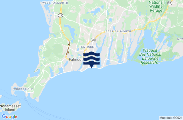 Bristol Beach, United Statesの潮見表地図