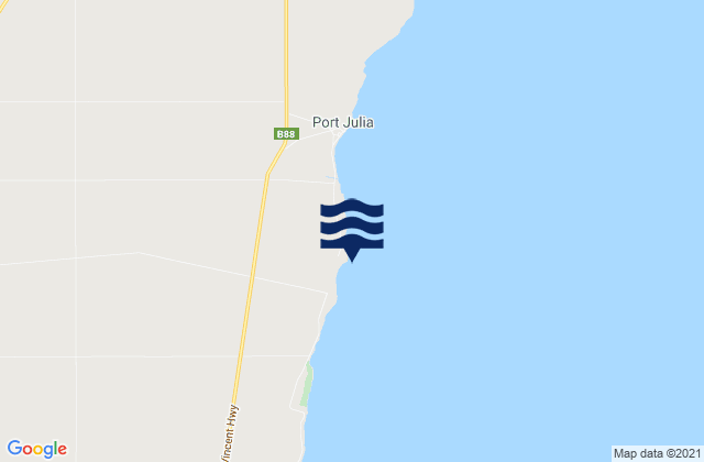 Broad Beach, Australiaの潮見表地図