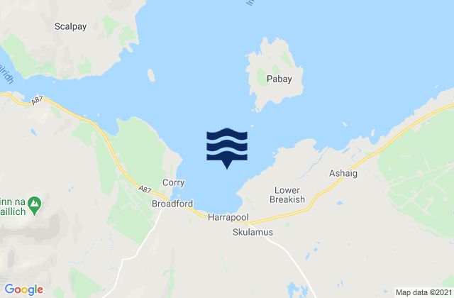 Broadford Bay, United Kingdomの潮見表地図