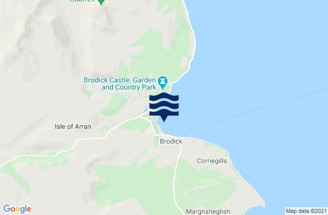 Brodick Bay Beach, United Kingdomの潮見表地図