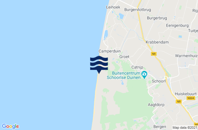 Broek op Langedijk, Netherlandsの潮見表地図