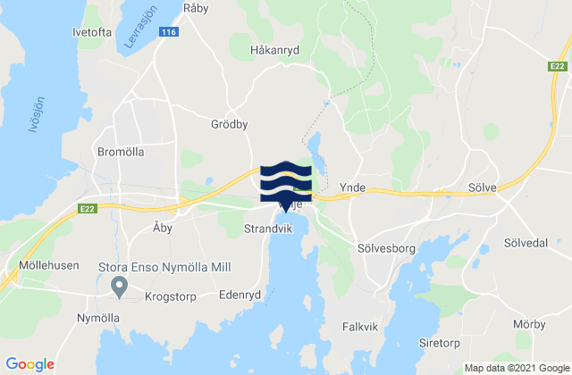 Bromölla Kommun, Swedenの潮見表地図