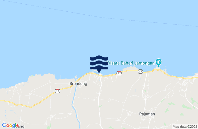 Brondong, Indonesiaの潮見表地図