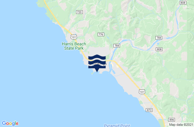 Brookings (Chetco Cove), United Statesの潮見表地図