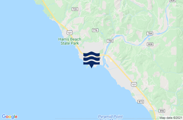 Brookings Chetco Cove, United Statesの潮見表地図