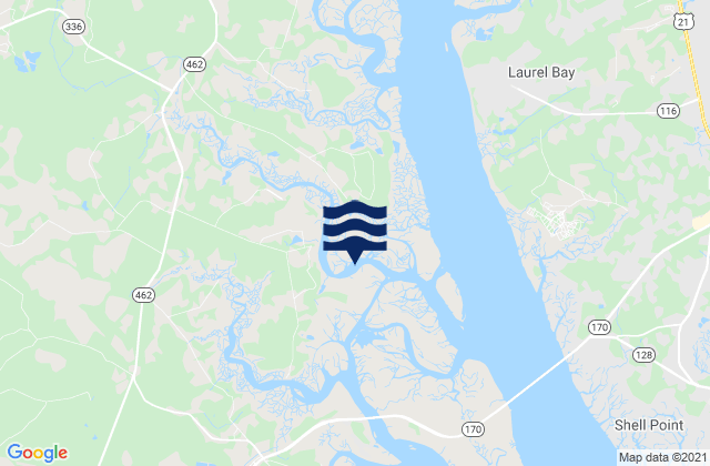 Broughton Point (Hazzard Creek), United Statesの潮見表地図