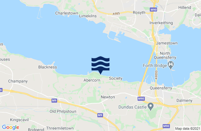 Broxburn, United Kingdomの潮見表地図