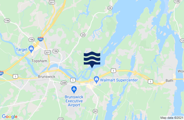 Brunswick (Androscoggin River), United Statesの潮見表地図