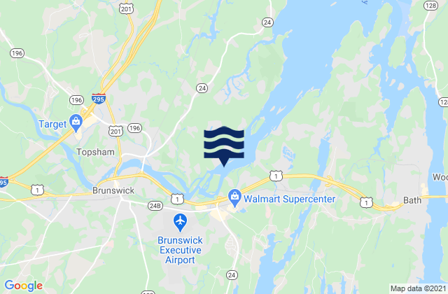 Brunswick Androscoggin River, United Statesの潮見表地図