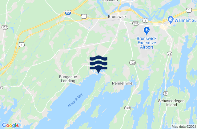 Brunswick, United Statesの潮見表地図