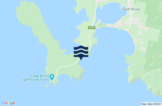 Bruny Island - Mabel Bay, Australiaの潮見表地図