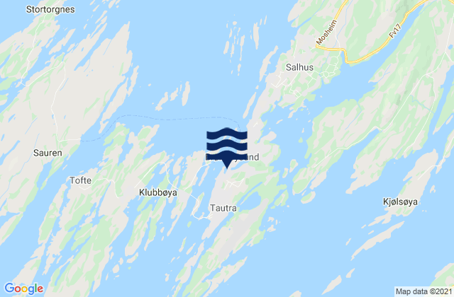 Brønnøy, Norwayの潮見表地図