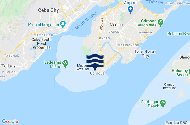 Buagsong, Philippinesの潮見表地図
