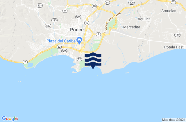 Bucaná Barrio, Puerto Ricoの潮見表地図
