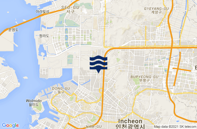 Bucheon-si, South Koreaの潮見表地図