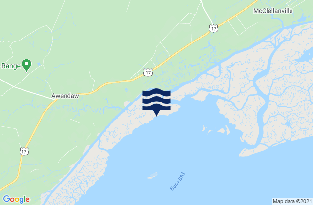 Buck Hall Awendaw Creek, United Statesの潮見表地図