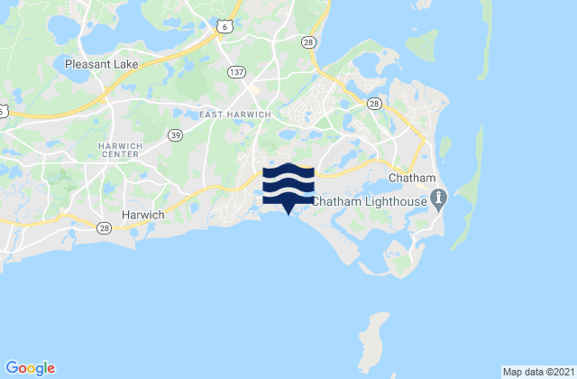Bucks Creek Chatham, United Statesの潮見表地図