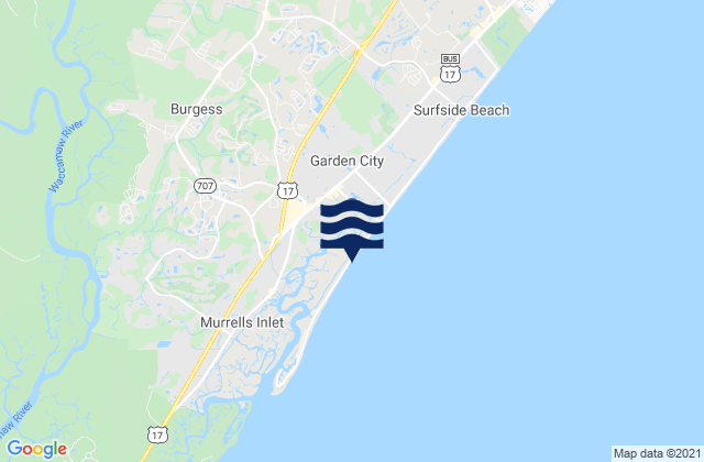 Bucksport, United Statesの潮見表地図