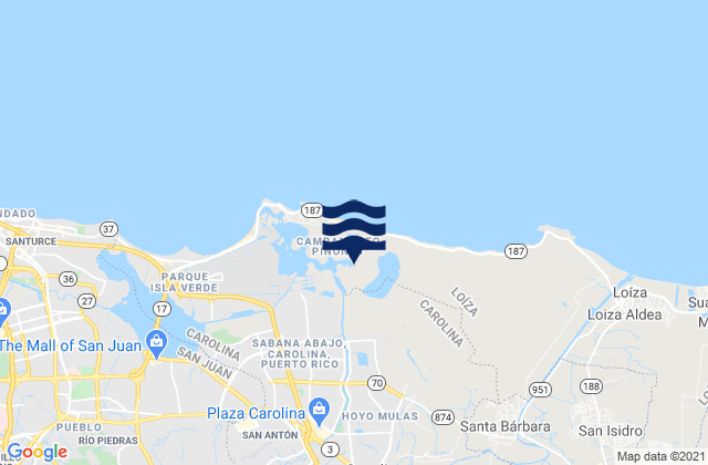 Buena Vista Barrio (Inactive), Puerto Ricoの潮見表地図