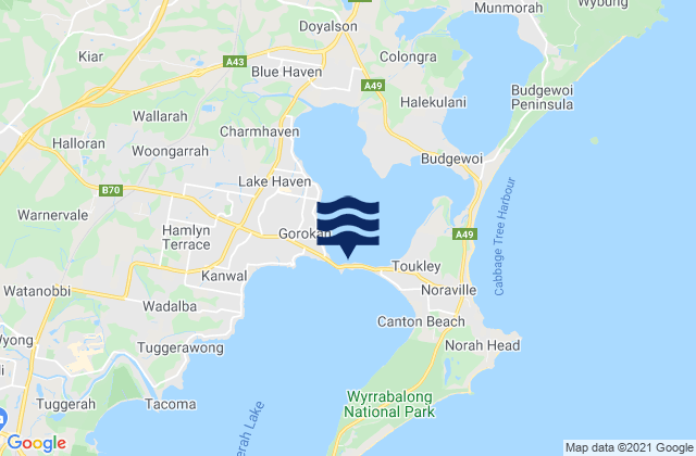 Buff Point, Australiaの潮見表地図